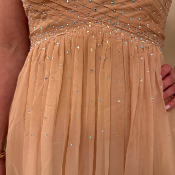 Strapless Chiffon dress Blush - Picture 3 of 5